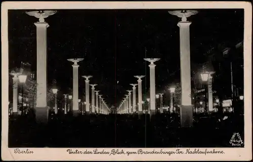 Mitte-Berlin Unter den Linden im Propagandaschmuck - bei Nacht 1939