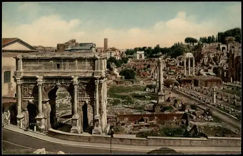 Sammelkarte Rom Roma PANORAMA DEL FORO VISTO DAL CAMPIDOGLIO 1964