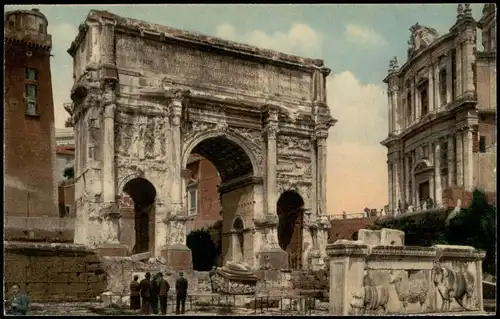 Sammelkarte Rom Roma ARCO DI SETTIMIO SEVERO - Künstlerkarte 1964