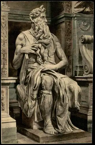 Rom Roma STATUA DI MOSÈ Künstlerkarte (Michelangelo Buonarottl) 1964