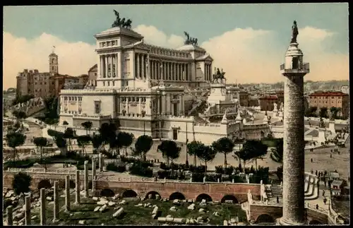 Sammelkarte Rom Roma FORO TRAIANO E MONUMENTO A VITTORIO EMANUELE II 1964