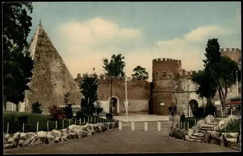 Sammelkarte Rom Roma PIRAMIDE DI CAIO CESTIO E PORTA S. PAOLO 1964