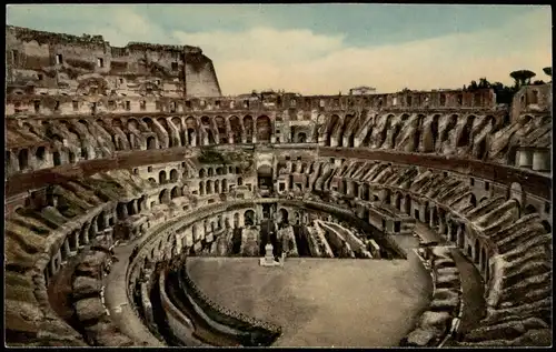 Sammelkarte Rom Roma COLOSSEO COI NUOVI SCAVI Künstlerkarte 1964