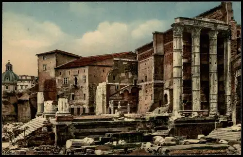 Sammelkarte Rom Roma FORO DI AUGUSTO Künstlerkarte 1964