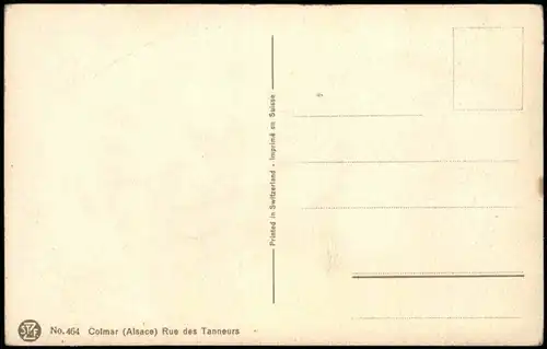 CPA Kolmar Colmar Rue des Tanneurs (signierte Künstlerkarte) 1930