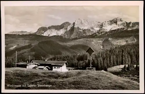 Winklmoos-Alm-Reit im Winkl Haus, Kreuz - Loferer Steinberge 1952