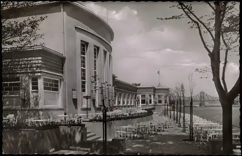 Ansichtskarte Homberg-Duisburg Rheingartenterrassen 1955
