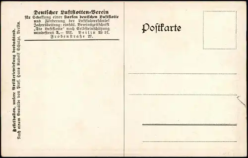 Deutscher Luftflotten Verein - Fesselballon - Künstlerkarte 1912