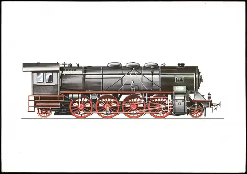 Motiv-AK Dampflokomotive Personenzug-Lokomotive der Baureihe 39 (1922) 1973