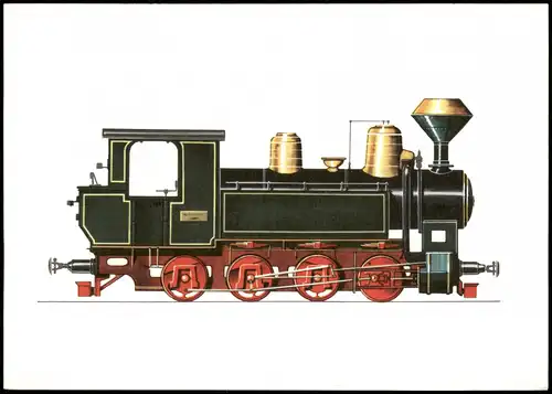 Eisenbahn Motiv-AK lokomotive Ungarische Staatsbahn (1906 bis 1914) 1975