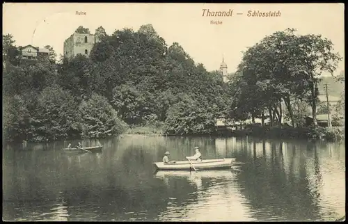Ansichtskarte Tharandt Schlossteich 1925