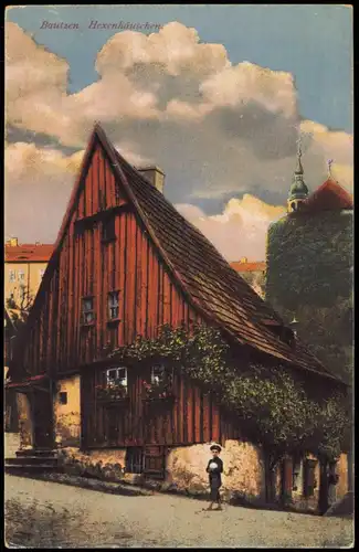 Ansichtskarte Bautzen Budyšin Hexenhäusl, Junge - Stimmungsbild 1914