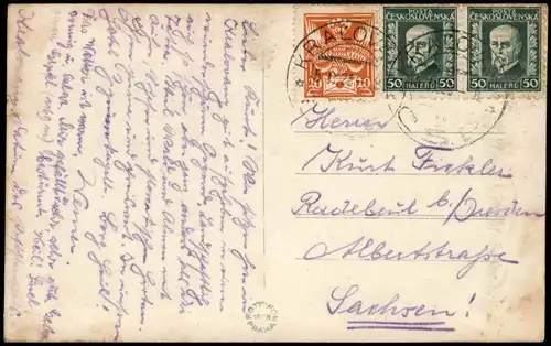 Postcard Suchý/Suchy Mala Fatra 1926