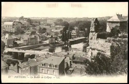 CPA Poitiers Le Rocher de Coligny, Stadt-Panorama 1910