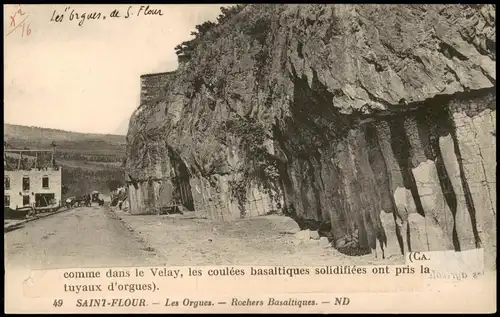 CPA .Frankreich SAINT-FLOUR Les Orgues Rochers Basaltiques 1910