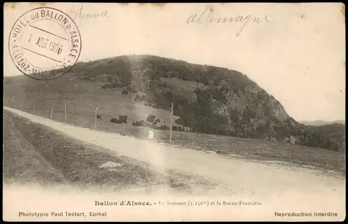 .Frankreich Ballon d'Alsace Le Sommet et la Borne-Frontière 1906