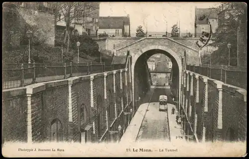 CPA Le Mans Straßen Partie, Le Tunnel 1915