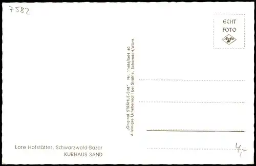 Ansichtskarte Bühl (Baden) Kurhaus Sand aus der Vogelschau-Perspektive 1960