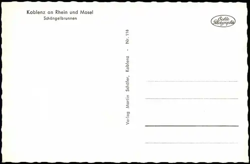 Ansichtskarte Koblenz Schängelbrunnen 1965