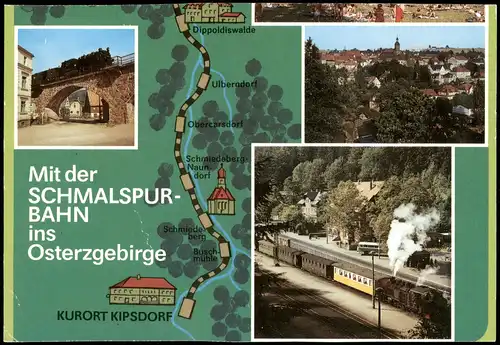 Ansichtskarte .Sachsen Deutschland - Sachsen Dampflokomotive MB Kipsdorf 1964
