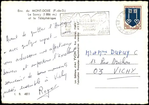 .Frankreich MONT-DORE (P.-de-D.) Le Sancy et le Téléphérique 1965