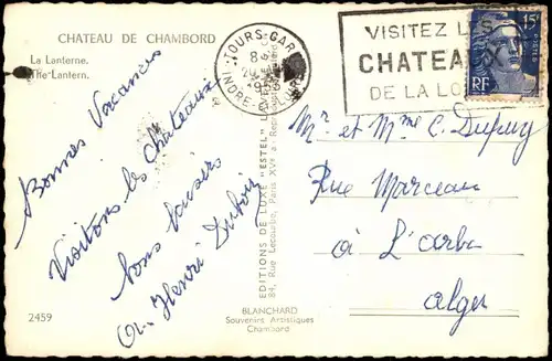 CPA Chambord La Lanterne Château de Chambord Schloss 1953