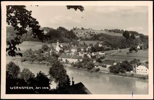 Ansichtskarte Wernstein am Inn Ortsansicht Partie am Inn 1963