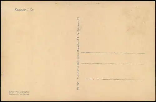 Ansichtskarte Kamenz Kamjenc Panorama-Ansicht Totalansicht 1940