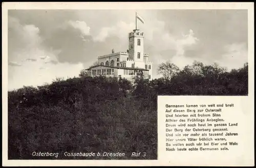 Ansichtskarte Cossebaude-Dresden Ausflugsgaststätte Osterberg 1935