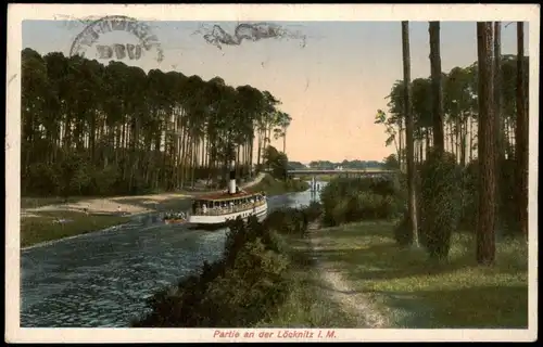 Ansichtskarte Erkner Partie an der Löcknitz - Dampfer 1927