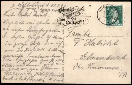 Ansichtskarte Erkner Partie an der Löcknitz - Dampfer 1927