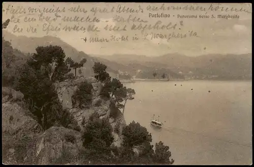 Cartoline Portofino Panorama verso s. Margherita 1921