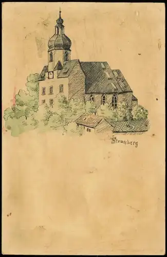 Ansichtskarte  Künstlerkarte Gemälde Zeichnung von STRASSBERG 1900