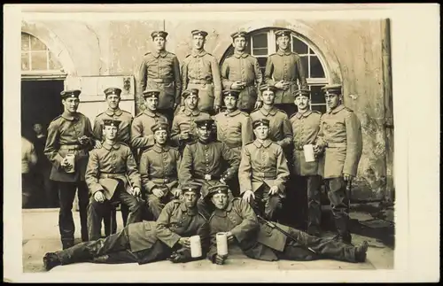 Soldaten Gruppenbild 1. Weltkrieg, Soldiers World War I. 1915 Privatfoto