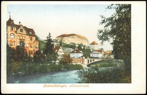 Ansichtskarte Tübingen Schloss Hohentübingen, Alleenbrücke 1905