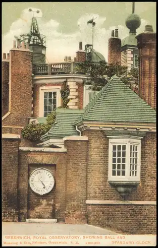 Postcard Greenwich ROYAL OBSERVATORY, SHOWING BALL AND 1913