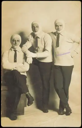 Ansichtskarte  Sport - Motorsport (Motorrad) 3 Rennfahrer 1921