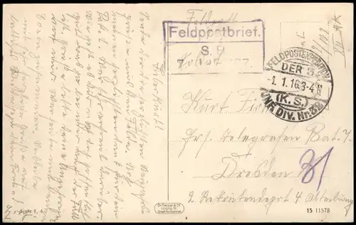 CPA Sissonne Zeltlager - Doppeldecker 1916  gel. Feldpost