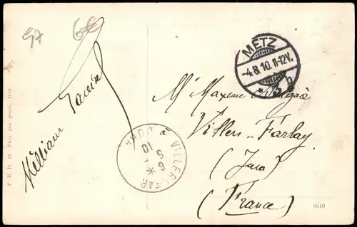 CPA Metz Mosel-Anlage und Wachtstraße 1910