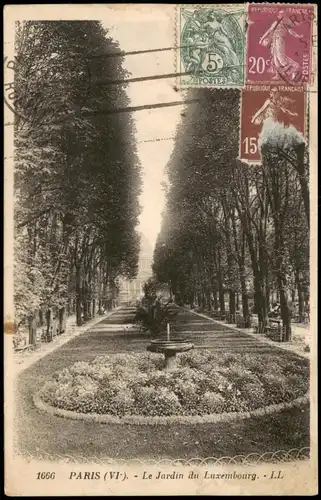 CPA Paris Le Jardin du Luxembourg, Park Allee 1910
