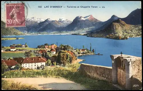 CPA Annecy LAC D'ANNECY - Talioires et Chapelle Toron 1920