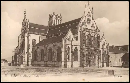 CPA .Frankreich L'Eglise de BROU, Kirche in Frankreich 1917