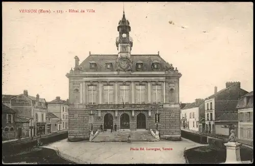 CPA Vernon Ortsansicht, Hôtel de Ville 1927
