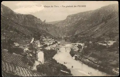 CPA .Frankreich Gorges du Tarn Vue générale des VIGNES 1910