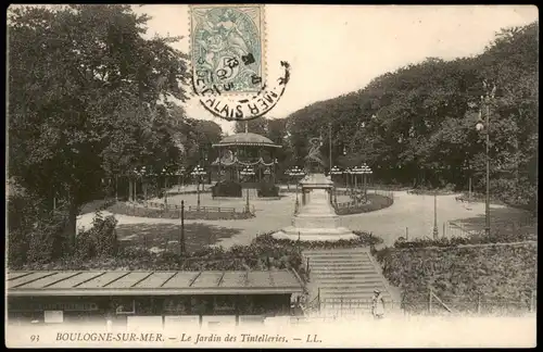 CPA Boulogne-sur-Mer Le Jardin des Tintelleries, Park Ansicht 1910