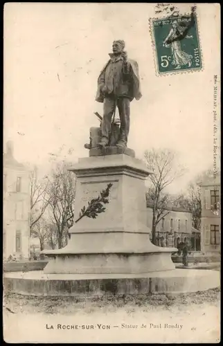 CPA La Roche-sur-Yon Denkmal, Statue de Paul Baudry 1910