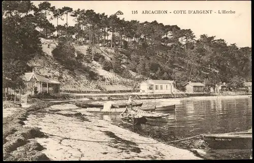 CPA Arcachon Arcaishon COTE D'ARGENT - L'Herbe, Umland-Ansicht 1910