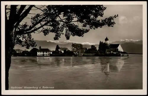 Ansichtskarte Wasserburg am Bodensee Bodensee Panorama-Ansicht 1940