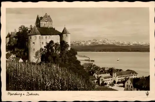 Ansichtskarte Meersburg Bodensee Panorama-Ansicht 1940