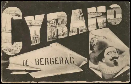 CPA Bergerac Microskopkarte - Cyrano 1913